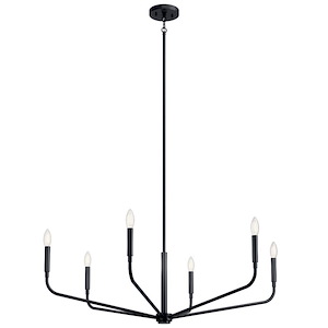 Madden - 6 Light Chandelier-18.25 Inches Tall and 38 Inches Wide - 1335282