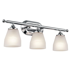 Ansonia - 3 light Bath Fixture - with Soft Contemporary inspirations - 8.75 inches tall by 23 inches wide