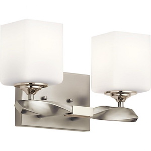 Marette - 2 Light Soft Bath Vanity Approved for Damp Locations - with Soft Contemporary inspirations - 7.75 inches tall by 13.5 inches wide - 938676