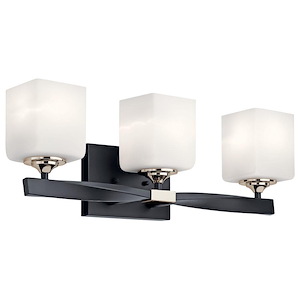 Marette - 3 Light Soft Bath Vanity Approved for Damp Locations - with Soft Contemporary inspirations - 8 inches tall by 22.75 inches wide - 938677