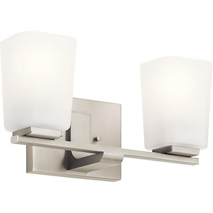 Roehm - 2 Light Bath Vanity Approved for Damp Locations - with Transitional inspirations - 7.25 inches tall by 14 inches wide - 938686