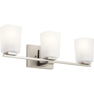 Roehm - 3 Light Bath Vanity Approved for Damp Locations - with Transitional inspirations - 7.25 inches tall by 23 inches wide