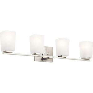 Roehm - 4 Light Bath Vanity Approved for Damp Locations - with Transitional inspirations - 7.25 inches tall by 32 inches wide