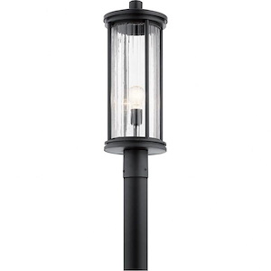 Barras - 1 Light Outdoor Post Lantern - With Transitional Inspirations - 23.25 Inches Tall By 8.25 Inches Wide