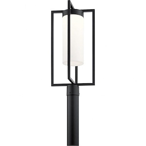Drega - 1 LED Outdoor Post Lantern In Contemporary Style-24.25 Inches Tall and 8.5 Inches Wide - 1216791