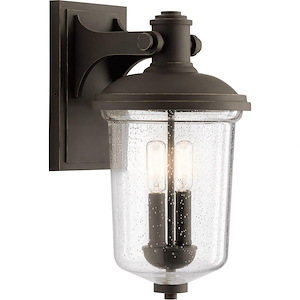 Harmont - 2 Light Outdoor Medium Wall Mount In Lodge Style-16 Inches Tall and 8.25 Inches Wide