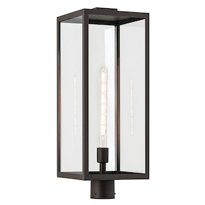Branner - 1 Light Outdoor Post Lantern In Traditional Style-25.5 Inches Tall and 9.5 Inches Wide