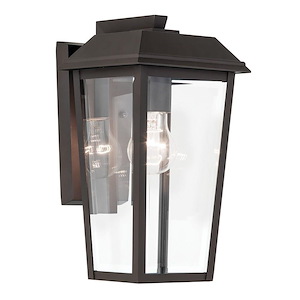 Mathus - 1 Light Small Outdoor Wall Mount In Traditional Style-13 Inches Tall and 7.25 Inches Wide