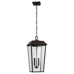 Mathus - 2 Light Outdoor Hanging Pendant In Traditional Style-22 Inches Tall and 10.75 Inches Wide