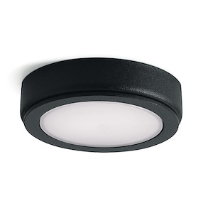 6D Series - 4W 3000K LED Disk/Puck Light - with Utilitarian inspirations - 0.5 inches tall by 2.75 inches wide