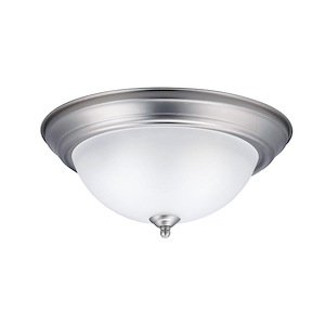 - 2 Light Flush Mount - with Transitional inspirations - 5.25 inches tall by 13.25 inches wide