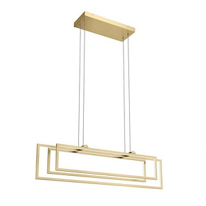 Jestin - 3 LED Linear Chandelier In Minimalist Style-38.15 Inches Tall and 9.25 Inches Wide