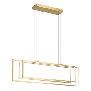 Jestin - 130W 3 LED Linear Chandelier In Minimalist Style-12.75 Inches Tall and 5.75 Inches Wide - 1317238