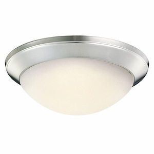 Ceiling Space - 1 light Flush Mount - with Contemporary inspirations - 4.5 inches tall by 14 inches wide
