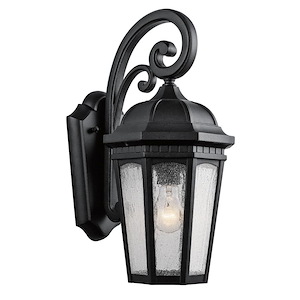 Courtyard - 1 light Outdoor Medium Wall Mount - with Traditional inspirations - 17.75 inches tall by 8.25 inches wide