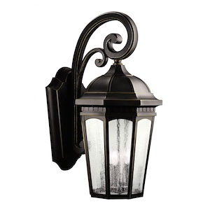 Courtyard - 3 light Outdoor X-Large Wall Mount - with Traditional inspirations - 26.5 inches tall by 12.25 inches wide