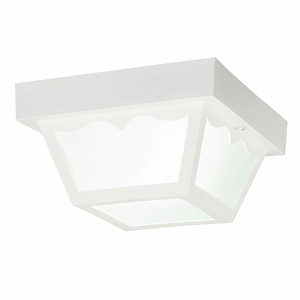 Outdoor Plastic Fixtures - 1 light Outdoor Flush Mount - with Utilitarian inspirations - 4.75 inches tall by 8.25 inches wide - 21200