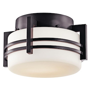 Pacific Edge - 1 Light Outdoor Flush Mount - With Contemporary Inspirations - 6.25 Inches Tall By 10.5 Inches Wide - 274898