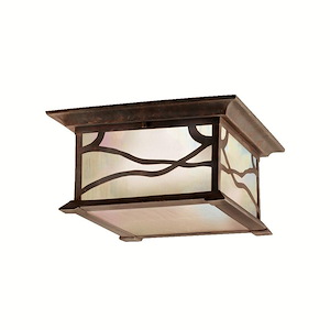 Morris - 2 Light Outdoor Flush Mount - With Arts And Crafts/Mission Inspirations - 6 Inches Tall By 11.75 Inches Wide - 91654