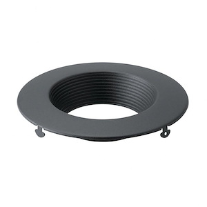 Direct to Ceiling - Round Recessed Downlight Trim - with Utilitarian inspirations - 1 inches tall by 5.25 inches wide
