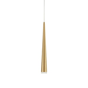 Mina - 9W LED Cone Pendant-24 Inches Tall and 2.75 Inches Wide