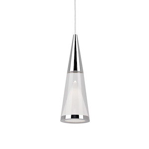 Malabar - 6W LED Cone Pendant-9.5 Inches Tall and 3 Inches Wide