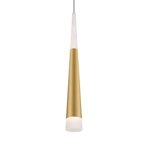 Ultra - 6W LED Cone Pendant-16.63 Inches Tall and 2 Inches Wide