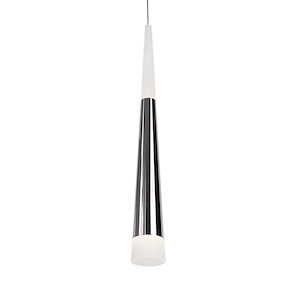 Ultra - 6W LED Cone Pendant-16.63 Inches Tall and 2 Inches Wide