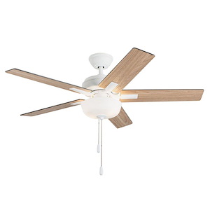 Erikson - 5 Blade Ceiling Fan with Light Kit and 4.5 Inches Rod-12.63 Inch Tall and 52 Inch Wide - 1342916