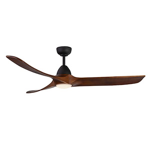 Baylor - 3 Blade Ceiling Fan with Light Kit-15 Inch Tall and 60 Inch Wide - 1393050