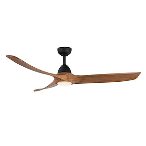Baylor - 3 Blade Ceiling Fan with Light Kit-15 Inch Tall and 60 Inch Wide - 1393051