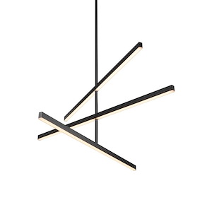 Vega - 56W LED Linear Chandelier-16.5 Inches Tall and 0.75 Inches Wide