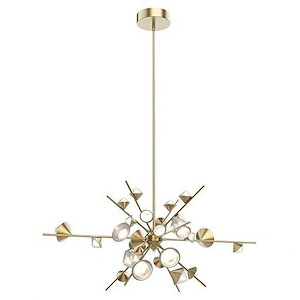 Geode - 124W LED Chandelier-21.75 Inches Tall and 48 Inches Wide