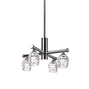 Honeycomb - 20W 5 LED Chandelier-11.88 Inches Tall and 18 Inches Wide - 726452