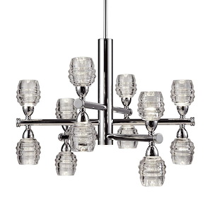 Honeycomb - 60W 13 LED Chandelier-21.13 Inches Tall and 27.13 Inches Wide