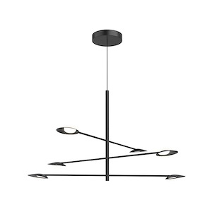 Rotaire - 43W 6 LED Chandelier-20.13 Inches Tall and 35.5 Inches Wide
