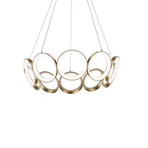 Oros - 100W LED Chandelier-7.88 Inches Tall and 29.13 Inches Wide