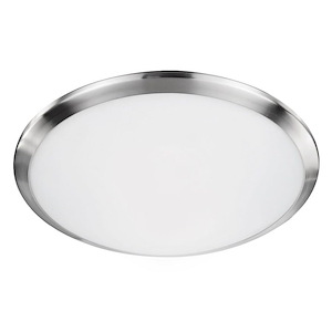 Malta - 19W LED Round Flush Mount-3.38 Inches Tall and 15 Inches Wide
