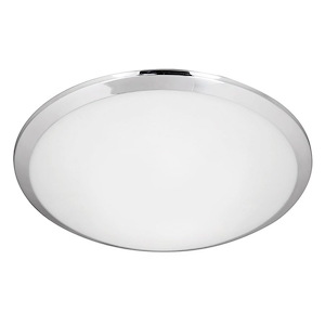 Malta - 19W LED Round Flush Mount-3.38 Inches Tall and 15 Inches Wide