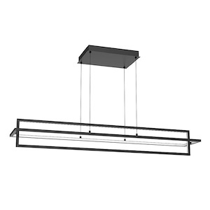 Mondrian - 100W LED Linear Chandelier-6.75 Inches Tall and 8.63 Inches Wide