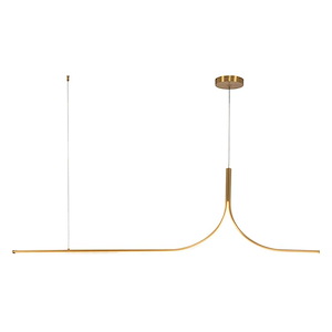 Thread - 30W LED Linear Pendant with Remote-17 Inch Tall and 59.13 Inch Length - 1397875