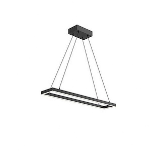 Piazza - 36W LED Rectangular Pendant-1.38 Inches Tall and 5.88 Inches Wide