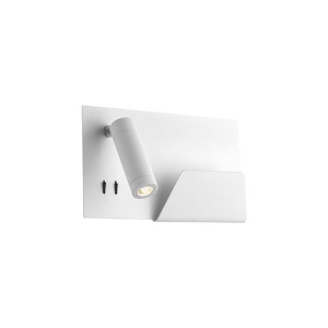 Dorchester - 16W LED Left Wall Sconce-6.5 Inches Tall and 11 Inches Wide