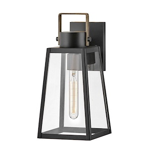 Hugh - 1 Light Small Outdoor Wall Lantern In Transitional Style-15.25 Inches Tall and 7 Inches Wide - 1107126