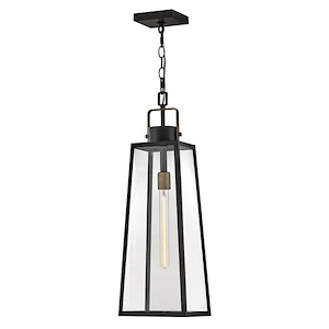 Hugh - 12W 1 LED Large Outdoor Hanging Lantern-27.25 Inches Tall and 8.5 Inches Wide - 1338819