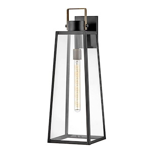Hugh - 1 Light Large Outdoor Wall Lantern In Transitional Style-25 Inches Tall and 8.5 Inches Wide - 1107128