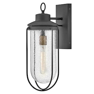 Moby - 1 Light Medium Outdoor Wall Lantern In Classic and Coastal Style-19 Inches Tall and 8 Inches Wide