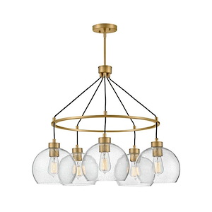 Rumi - 50W 5 LED Medium Chandelier In Modern Style-24.5 Inches Tall and 30 Inches Wide