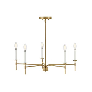 Hux - 25W 5 LED Medium Chandelier-8.75 Inches Tall and 28 Inches Wide