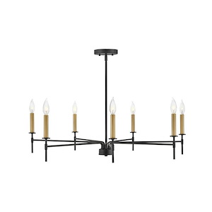 Hux - 35W 7 LED Large Chandelier-8.75 Inches Tall and 36 Inches Wide